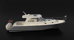 Hinckley Sport Boat 40x Profile Gray Hull